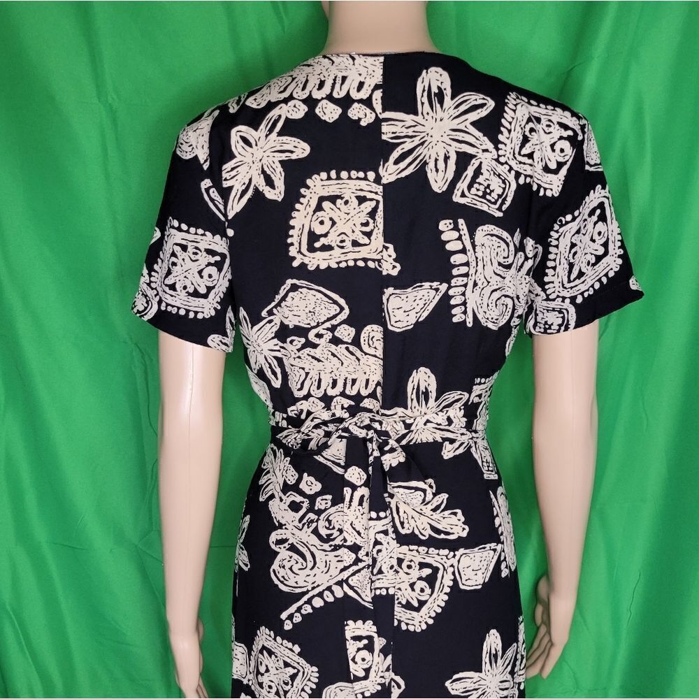 Vintage PASSPORTS OF PIER 1 IMPORTS Wrap Midi Dress - Picture 8 of 10